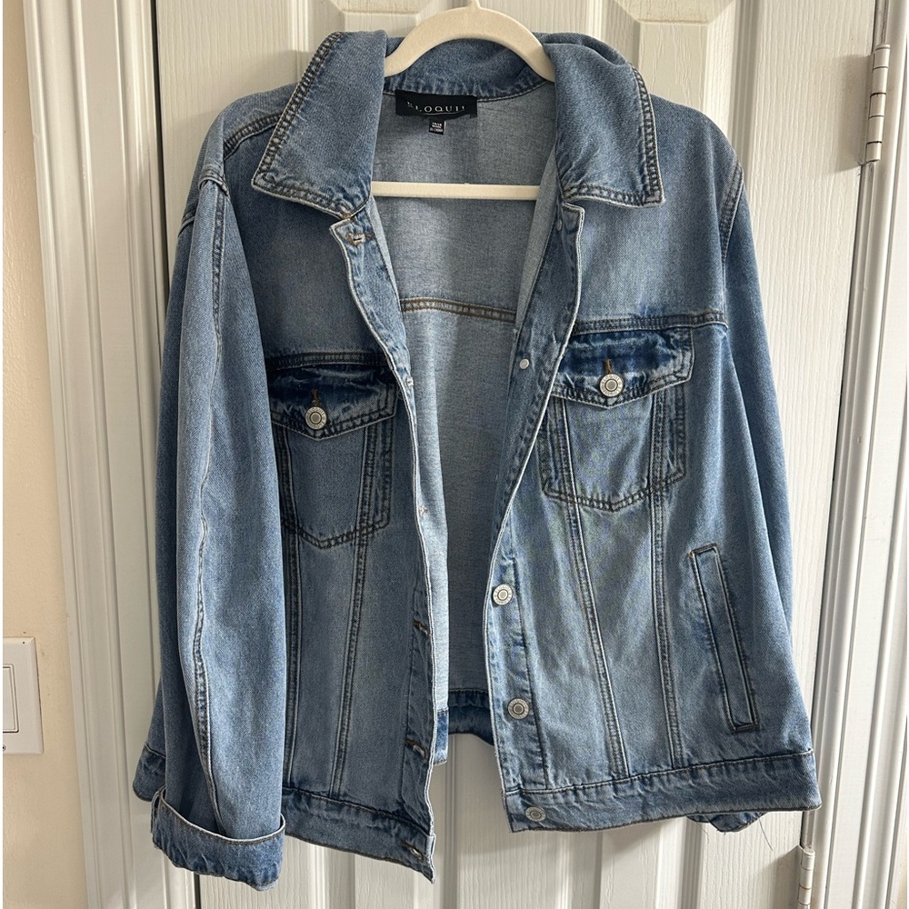 Eloquii jean jacket! Super fashionable and versatile!